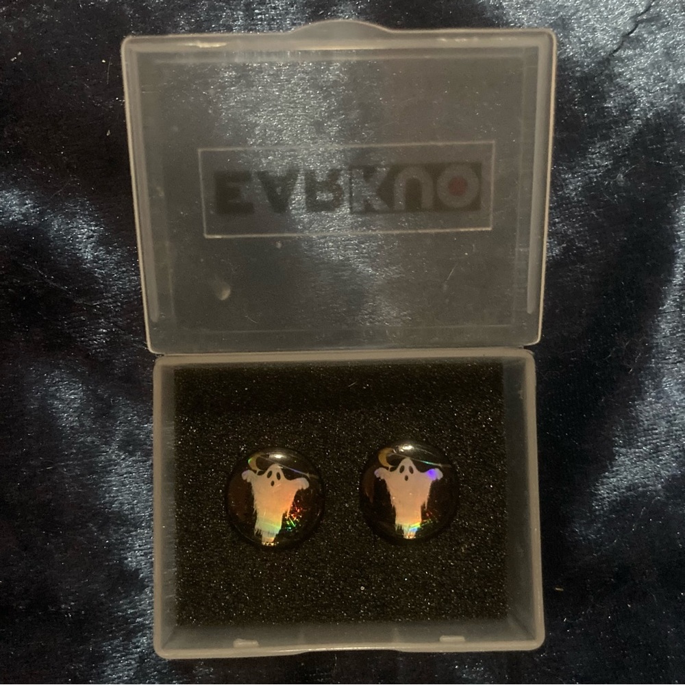 🔥5 for $25🔥 Gothic Ghost Holographic 12mm 1/2” Screw Back Plugs